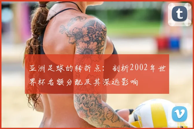 亚洲足球的转折点:剖析2002年世界杯名额分配及其深远影响